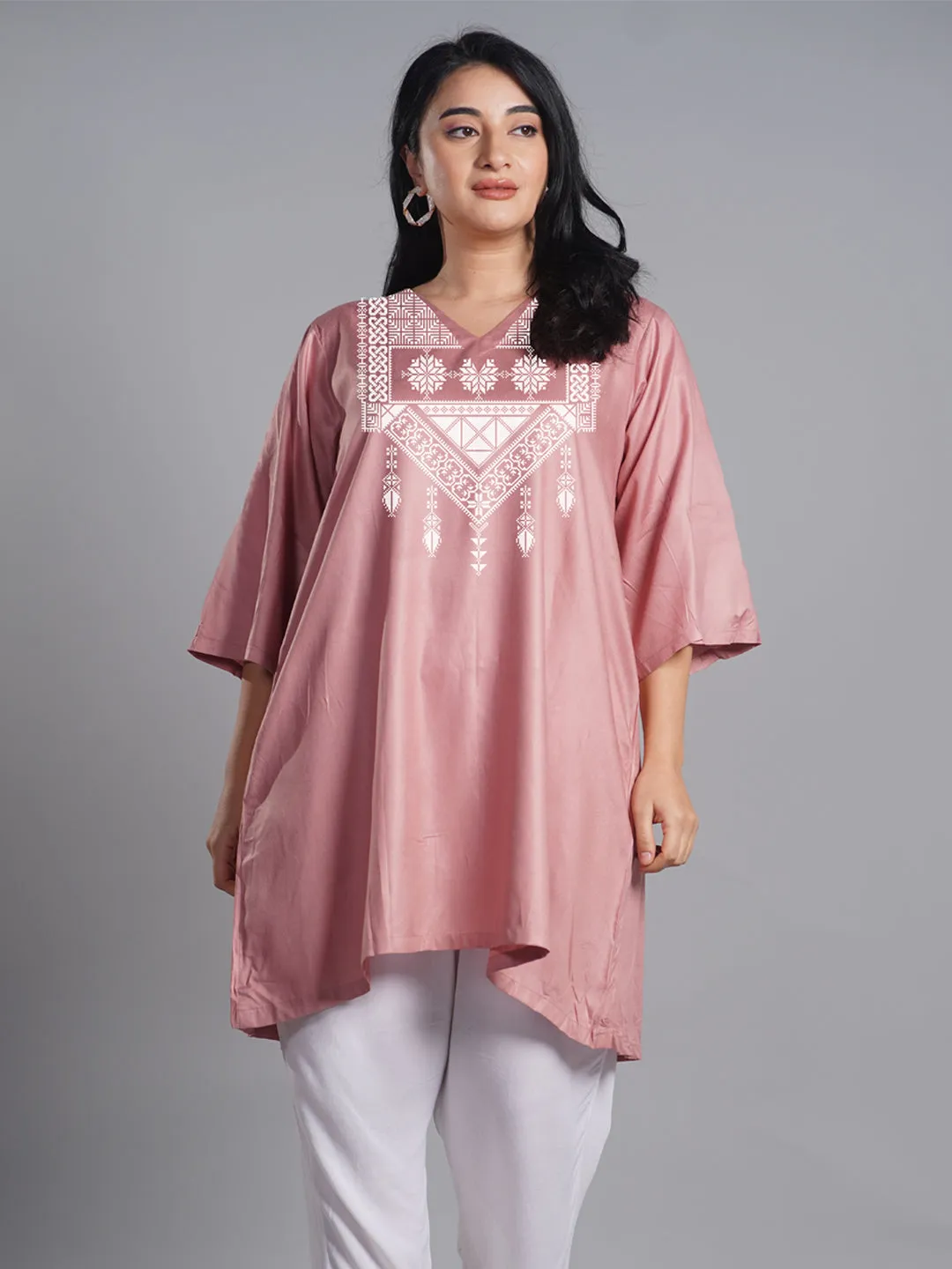Blush Rayon Kurti - Minerva