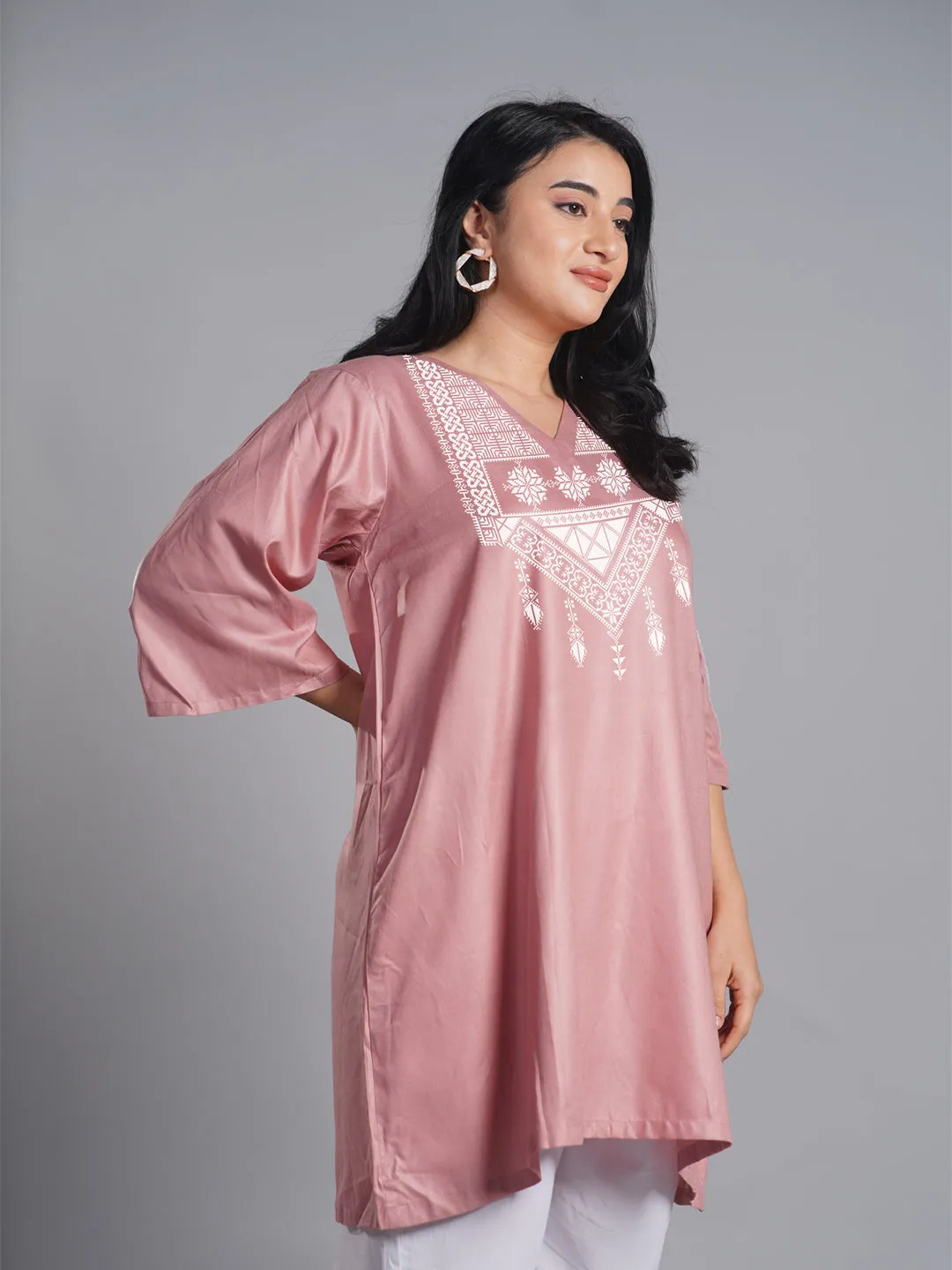 Blush Rayon Kurti - Minerva