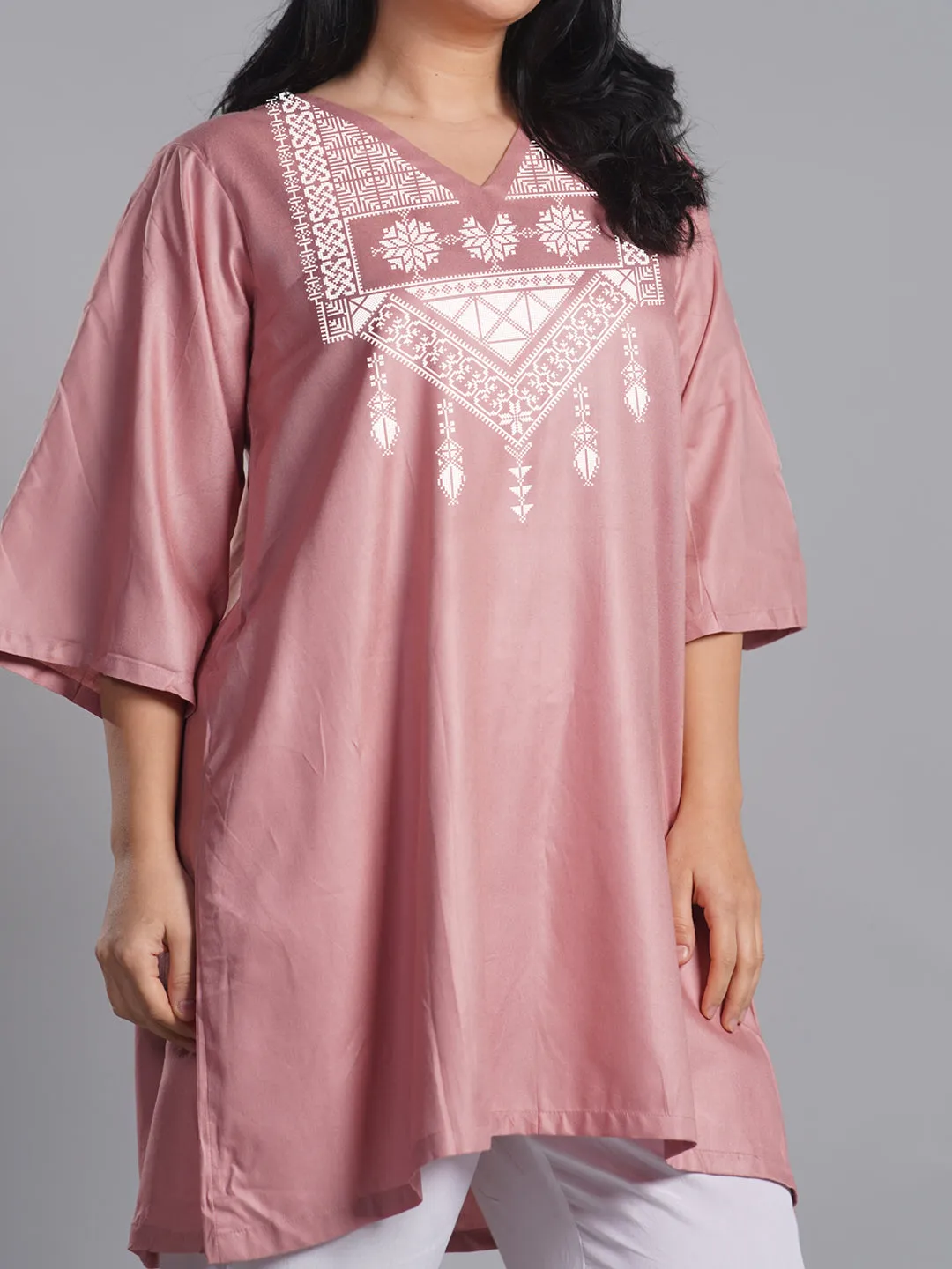 Blush Rayon Kurti - Minerva