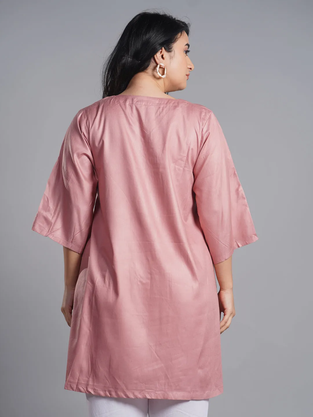 Blush Rayon Kurti - Minerva