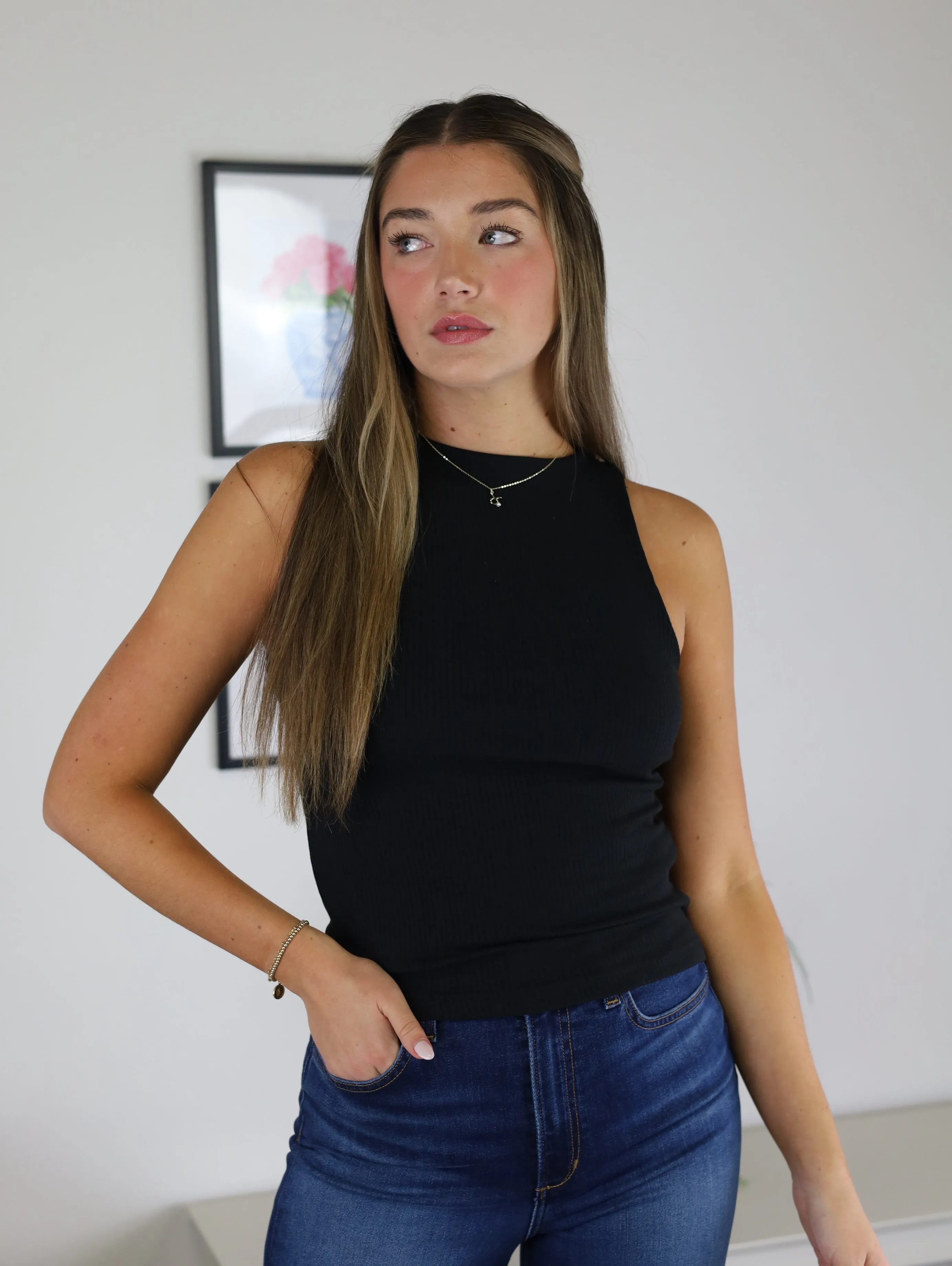 Bowan Knit Tank - Black