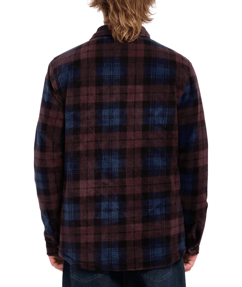 Bowered Fleece Overshirt in Merlot