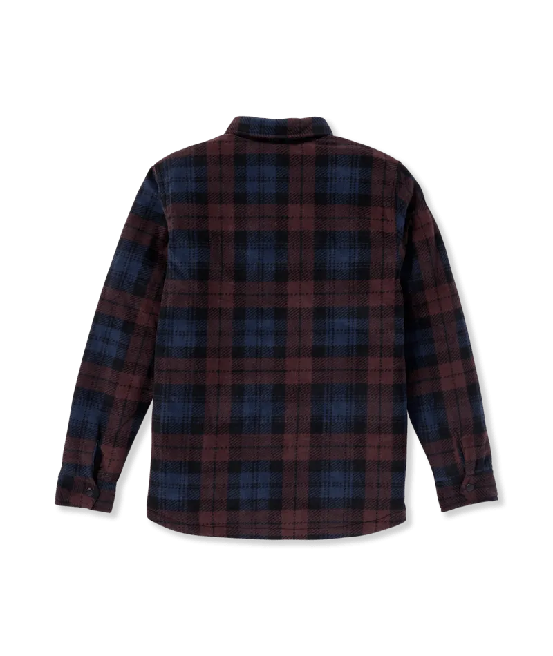 Bowered Fleece Overshirt in Merlot