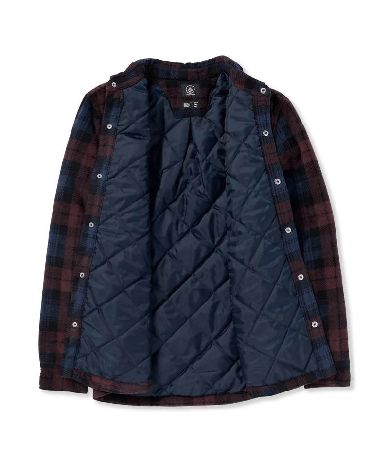 Bowered Fleece Overshirt in Merlot
