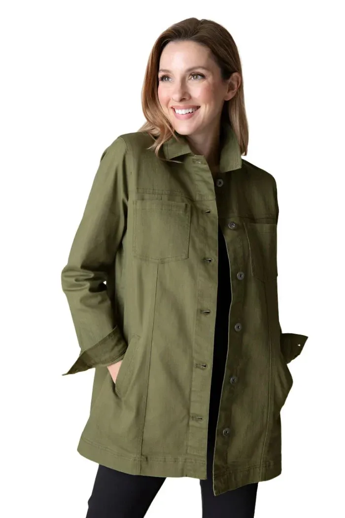 Boyfriend Jacket, Olive, FINAL SALE