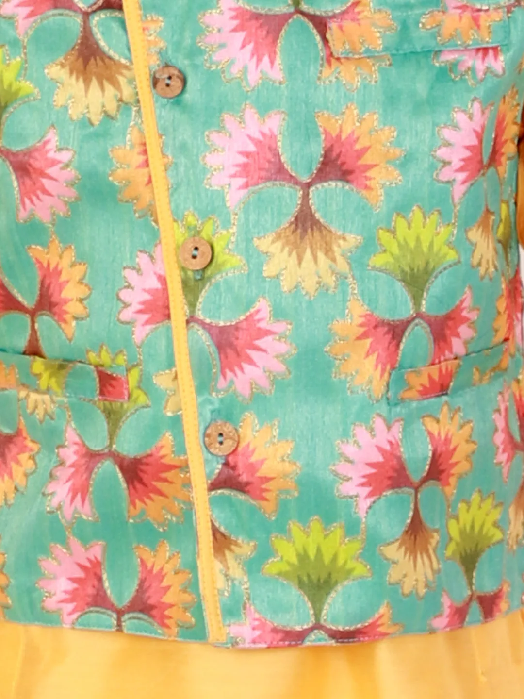 Boy's Festive jacket with silk kurta pyjama - KID1 Boys