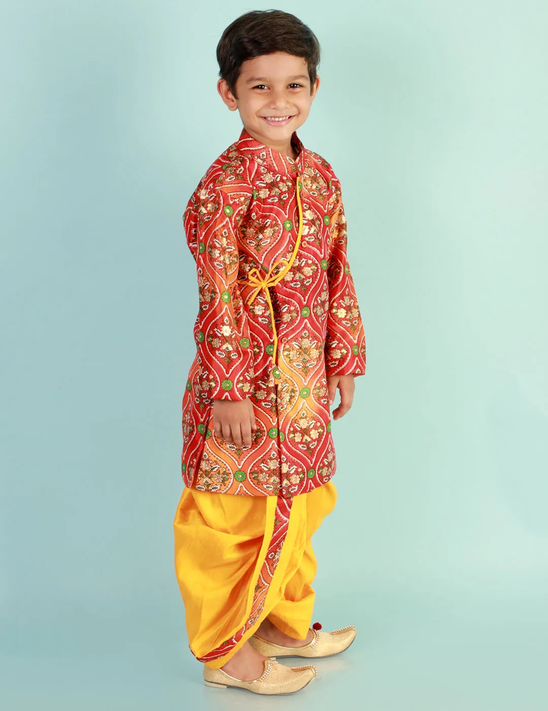 Boy's Festive Nitara Sherwani Dhoti - Kid1 Boys