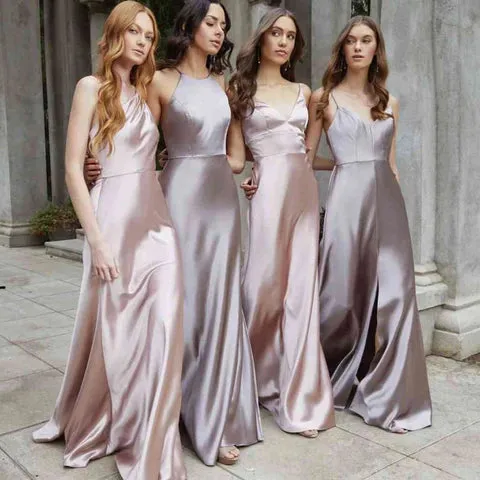 Bridesmaid Satin Evening Dress