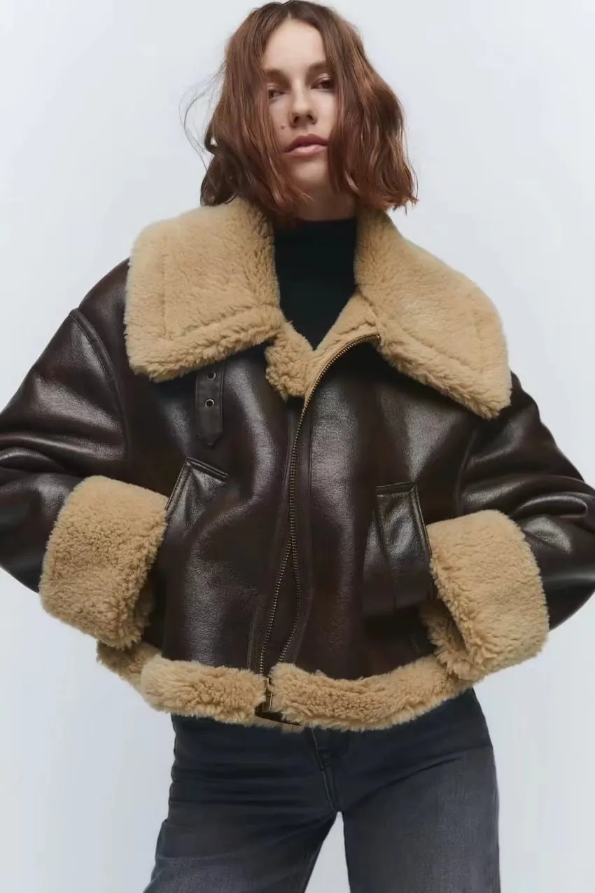 Brit Chic Faux Fur Jacket
