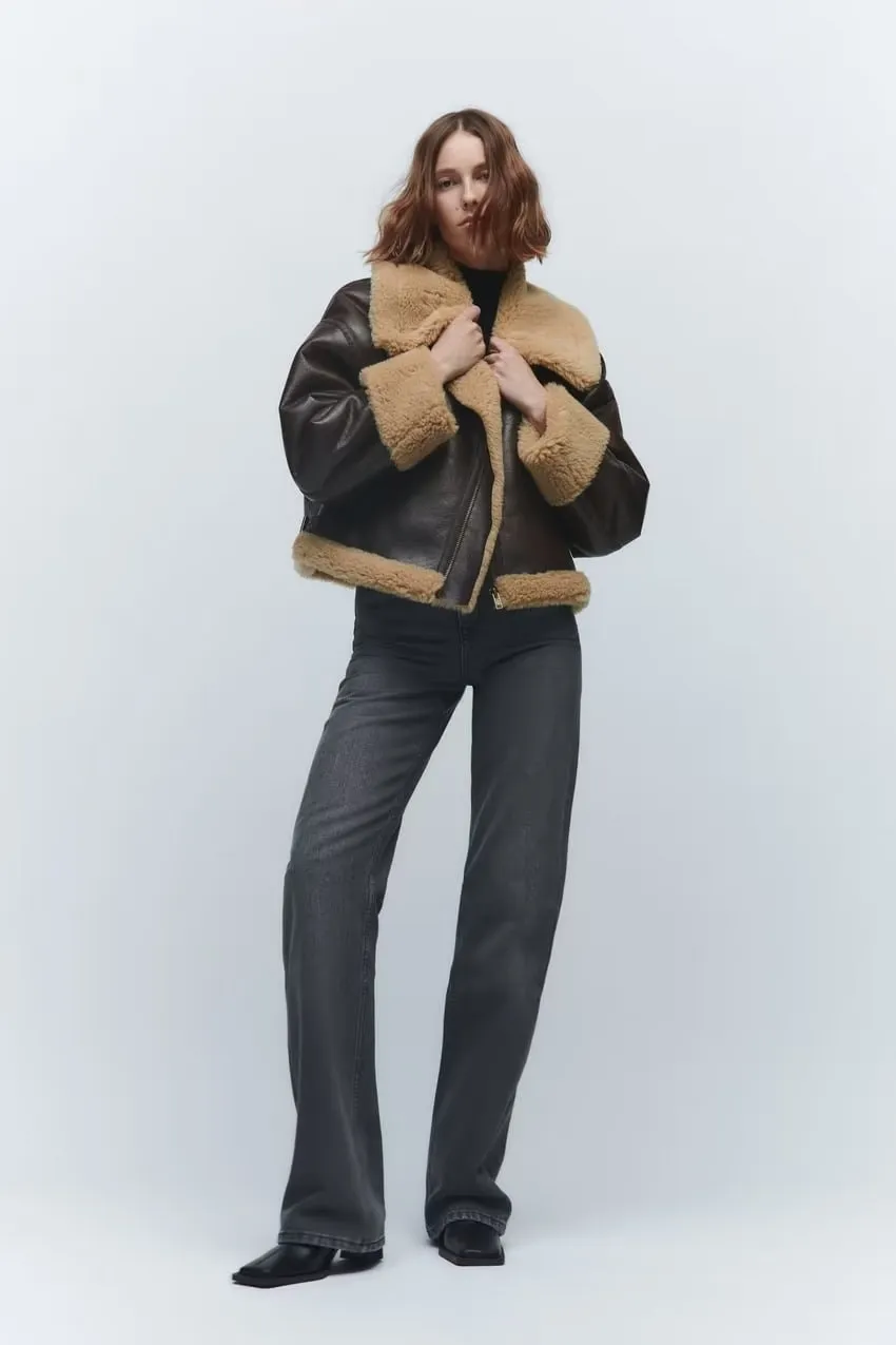 Brit Chic Faux Fur Jacket