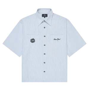 Broken Planet Button-Up Shirt 'White Grey'