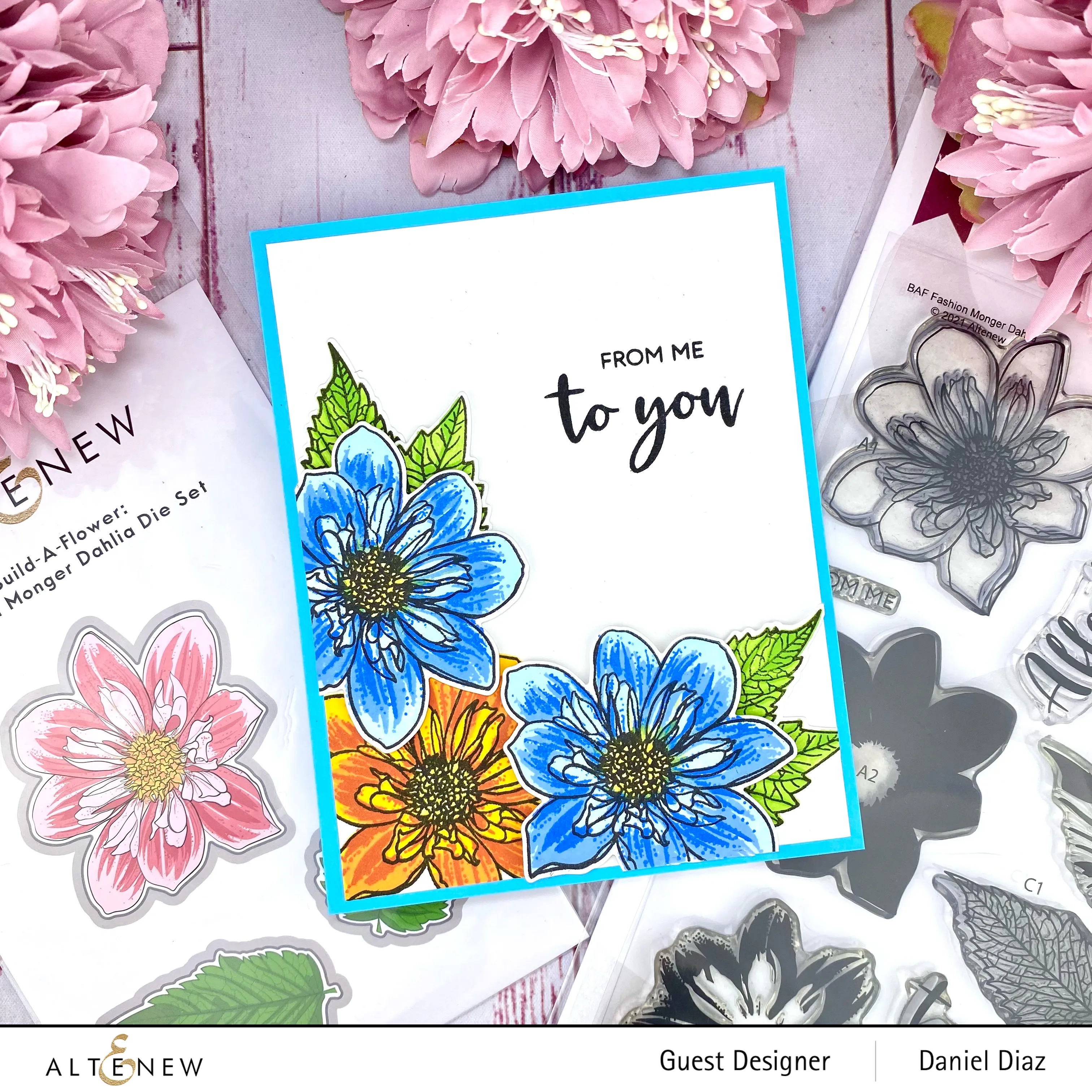 Build-A-Flower: Fashion Monger Dahlia Layering Stamp & Die Set