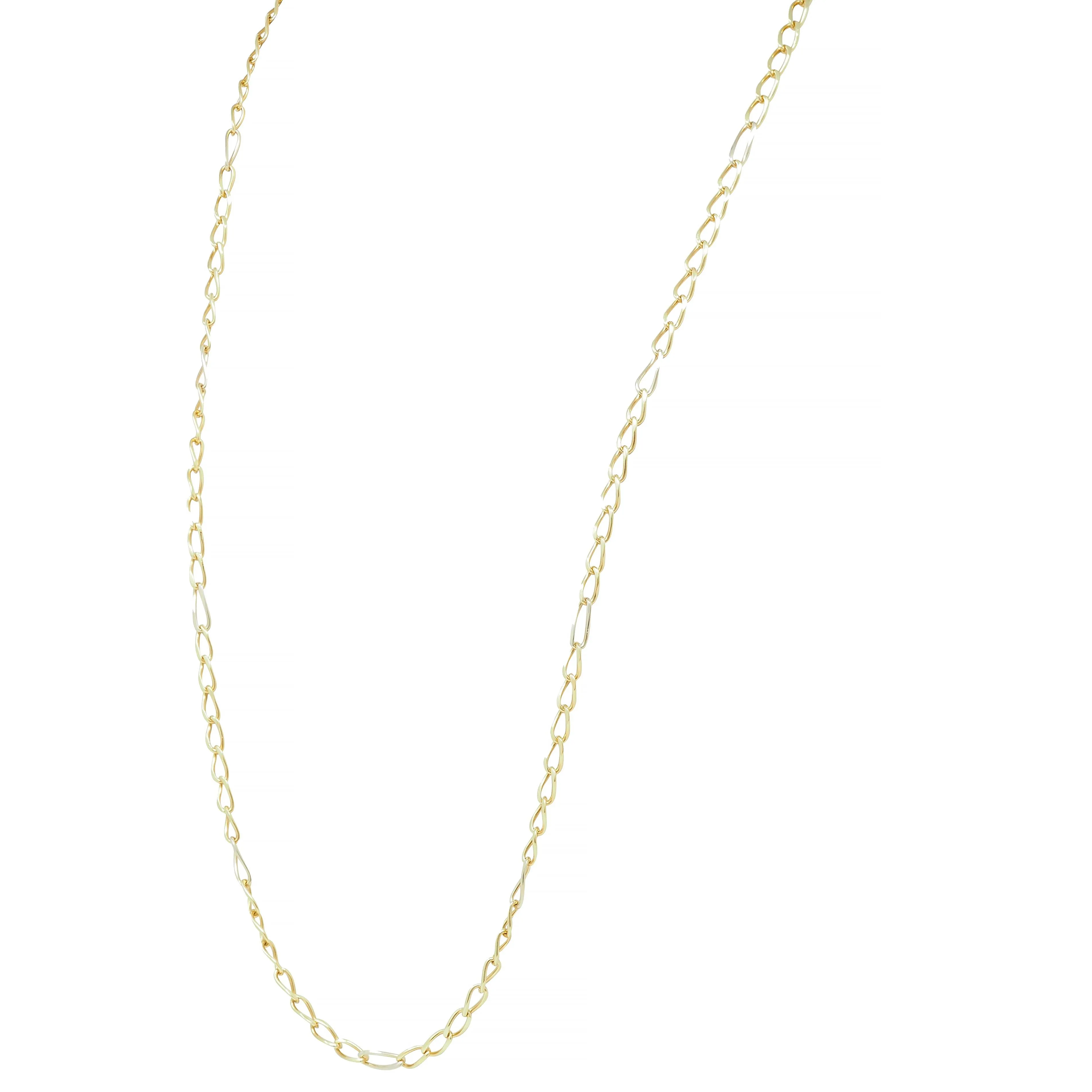 Bulgari 1990's 18 Karat Two-Tone Gold Vintage Unisex Oval Link Chain Necklace