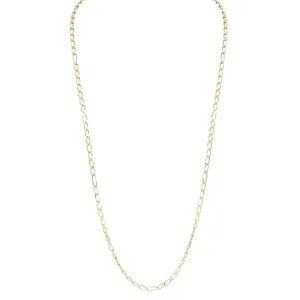 Bulgari 1990's 18 Karat Two-Tone Gold Vintage Unisex Oval Link Chain Necklace