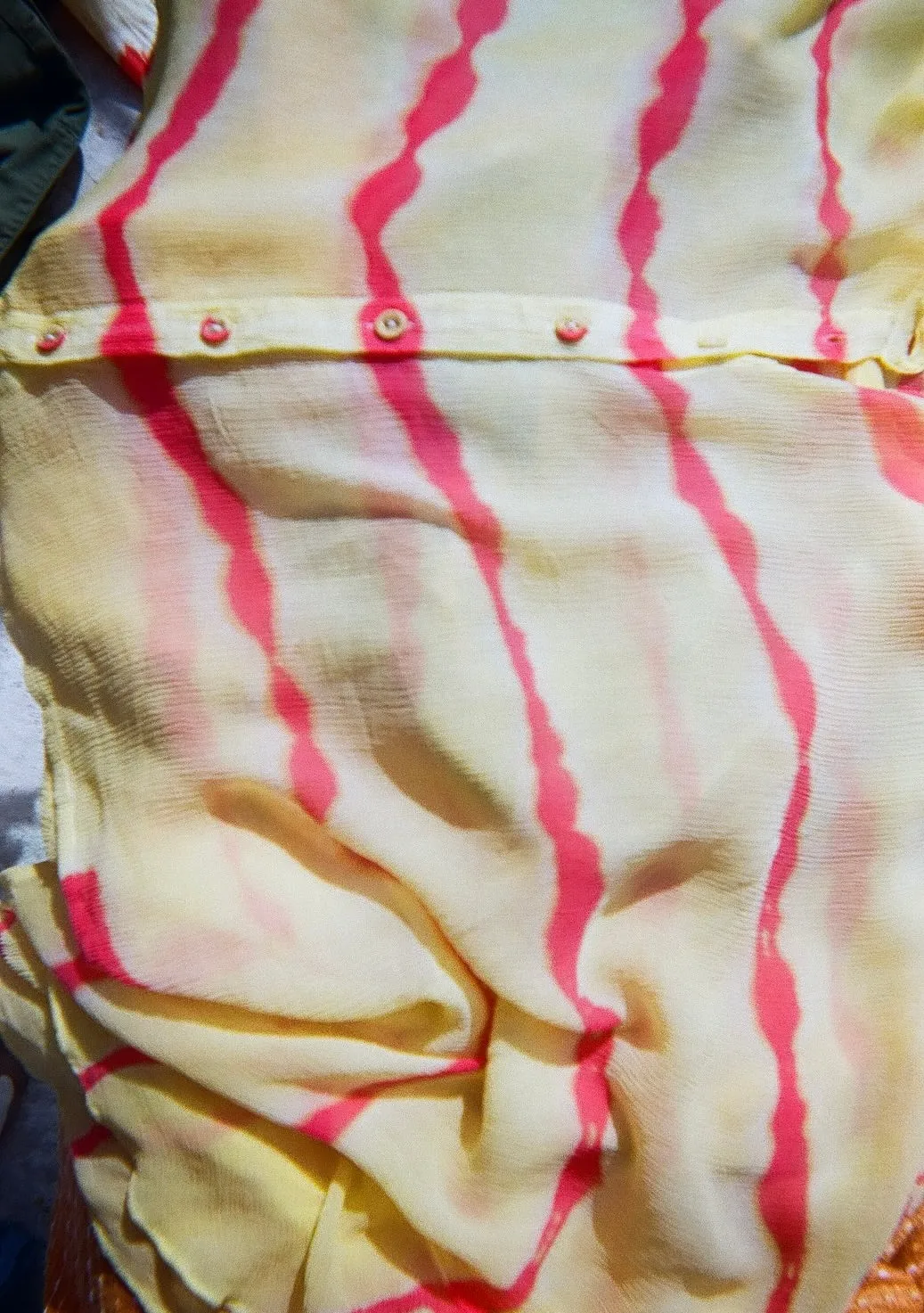 Button Front Scarf Top | Crinkle Viscose