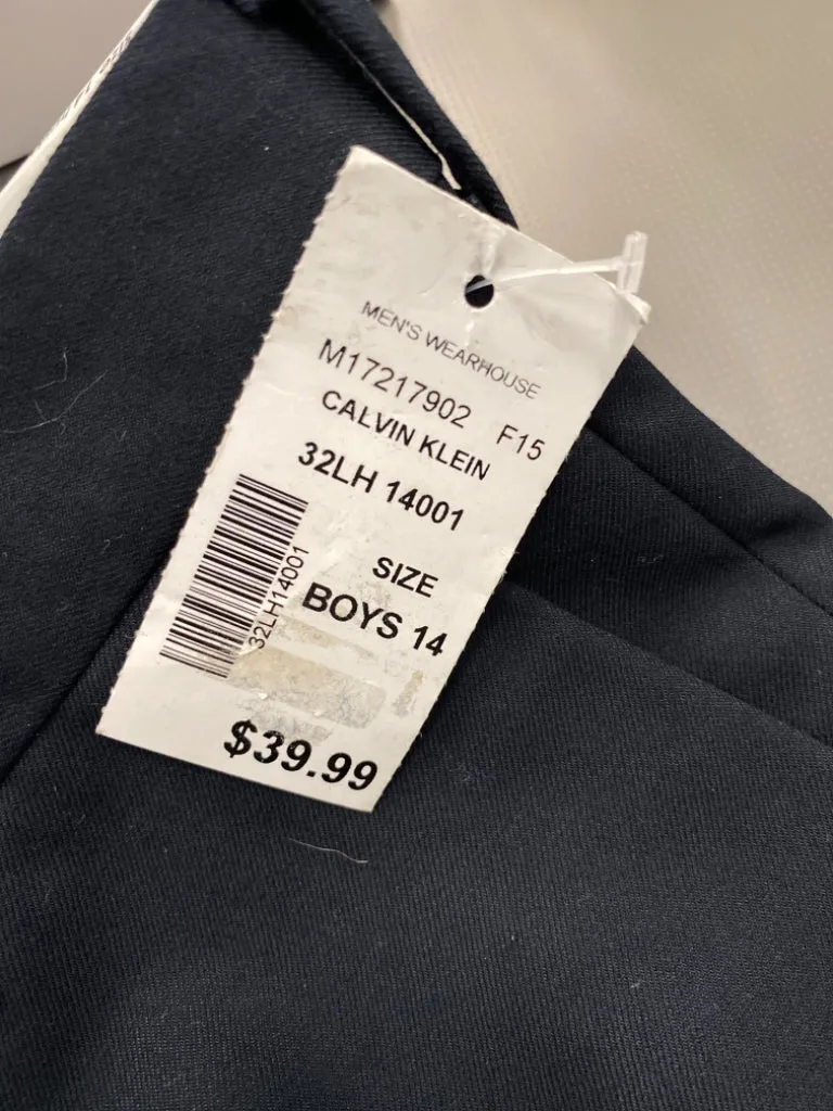Calvin Klein Boys' Size 14 Husky Navy Chino Pants, NWT