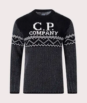 Chenille Cotton Jacquard Knitted Jumper