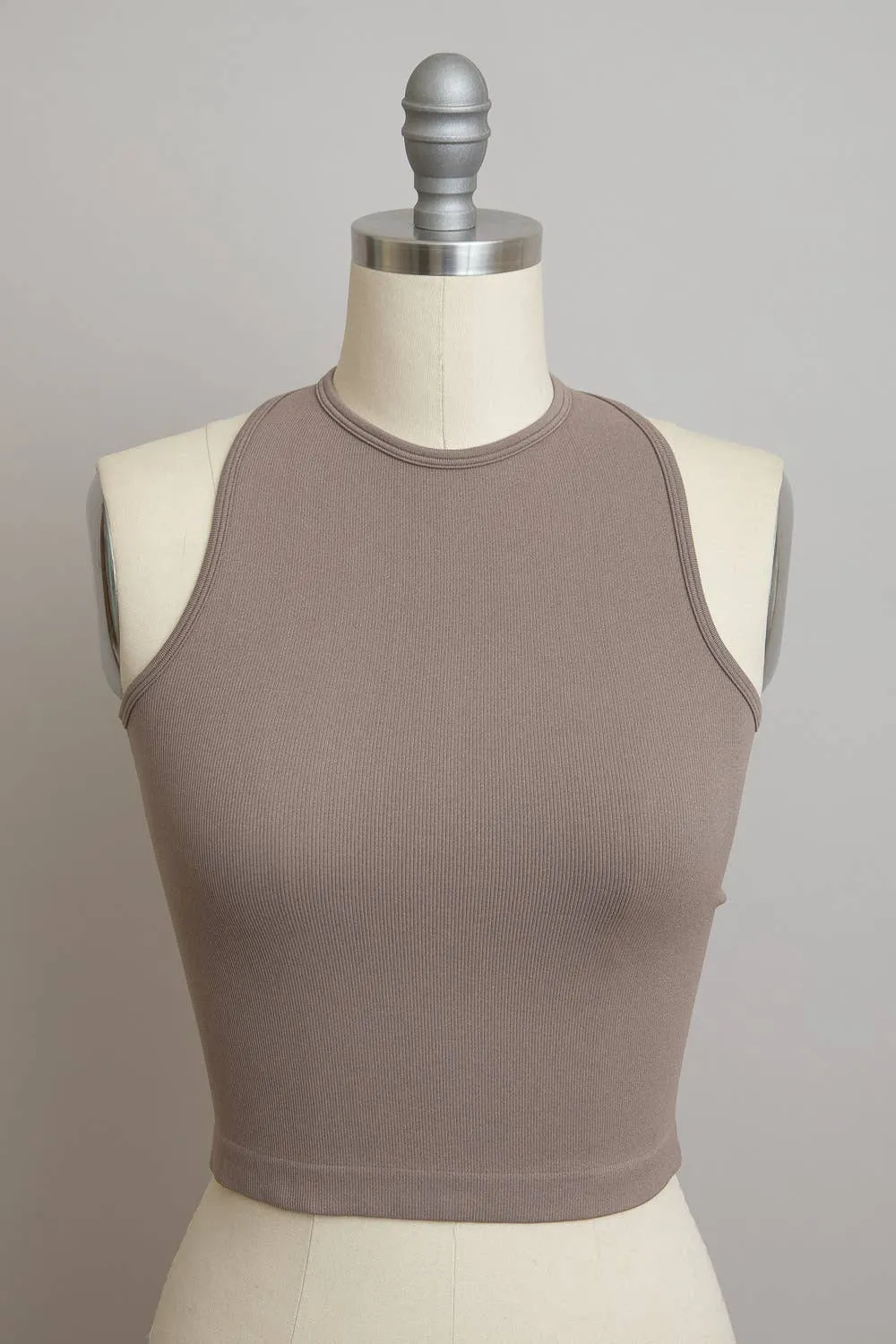 Chic and Modern High Neck Racerback Brami Black
