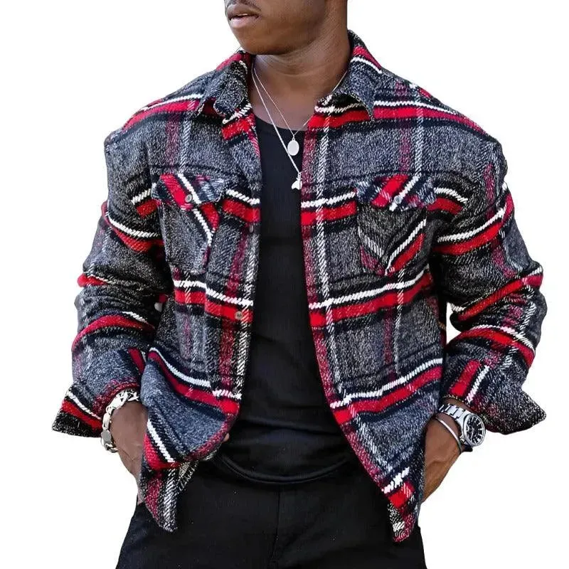 Chic Plaid Layering Jacket
