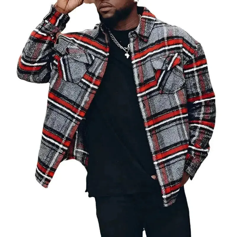 Chic Plaid Layering Jacket