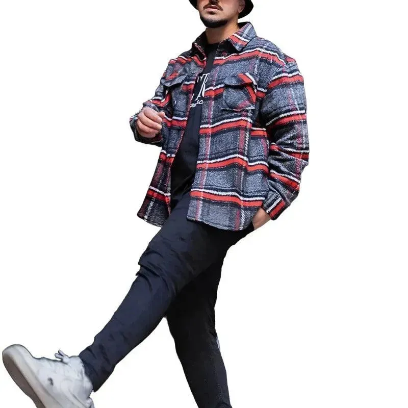 Chic Plaid Layering Jacket