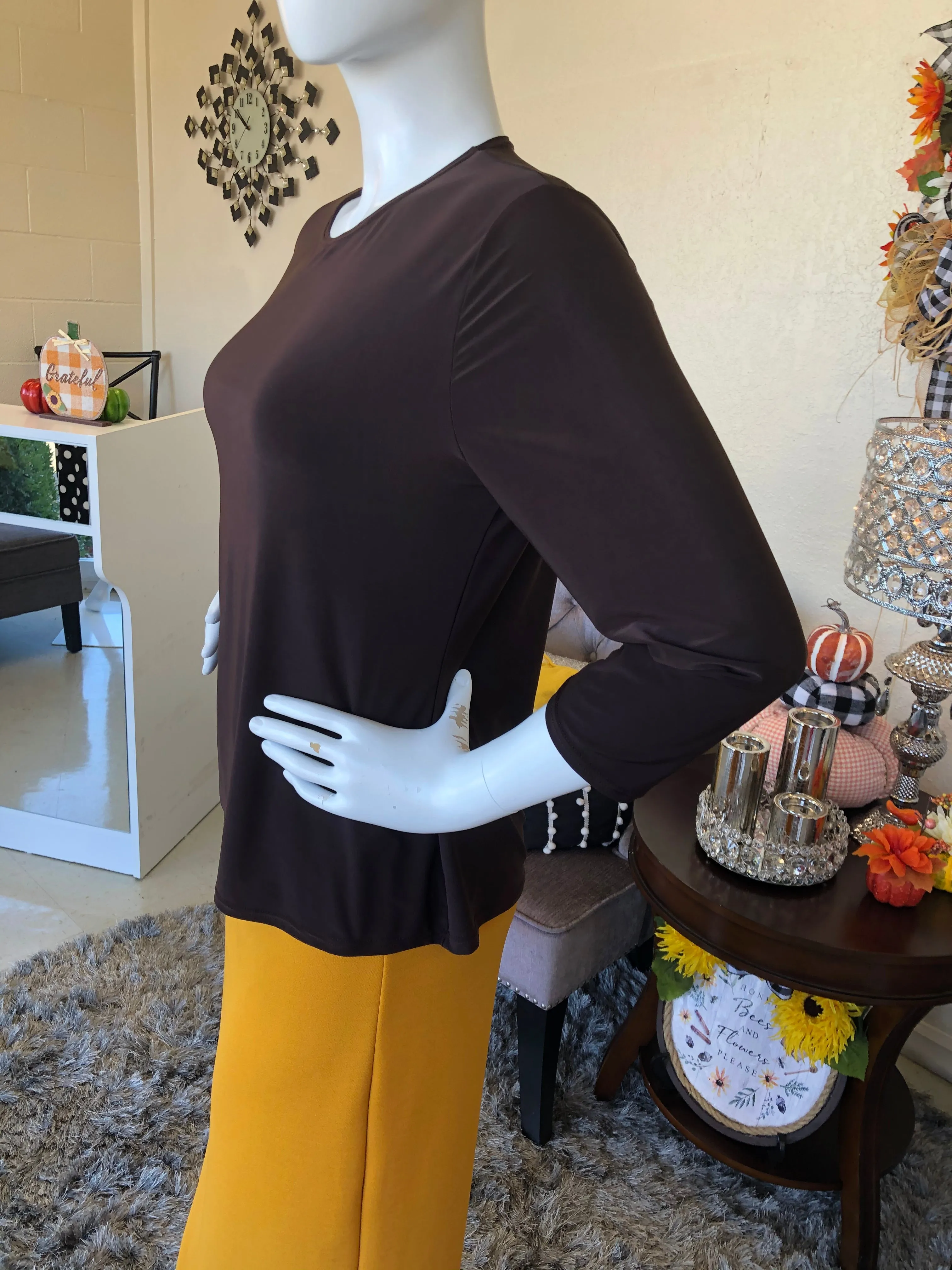 Chocolate Brown ITY Layering Top (PL)