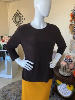 Chocolate Brown ITY Layering Top (PL)