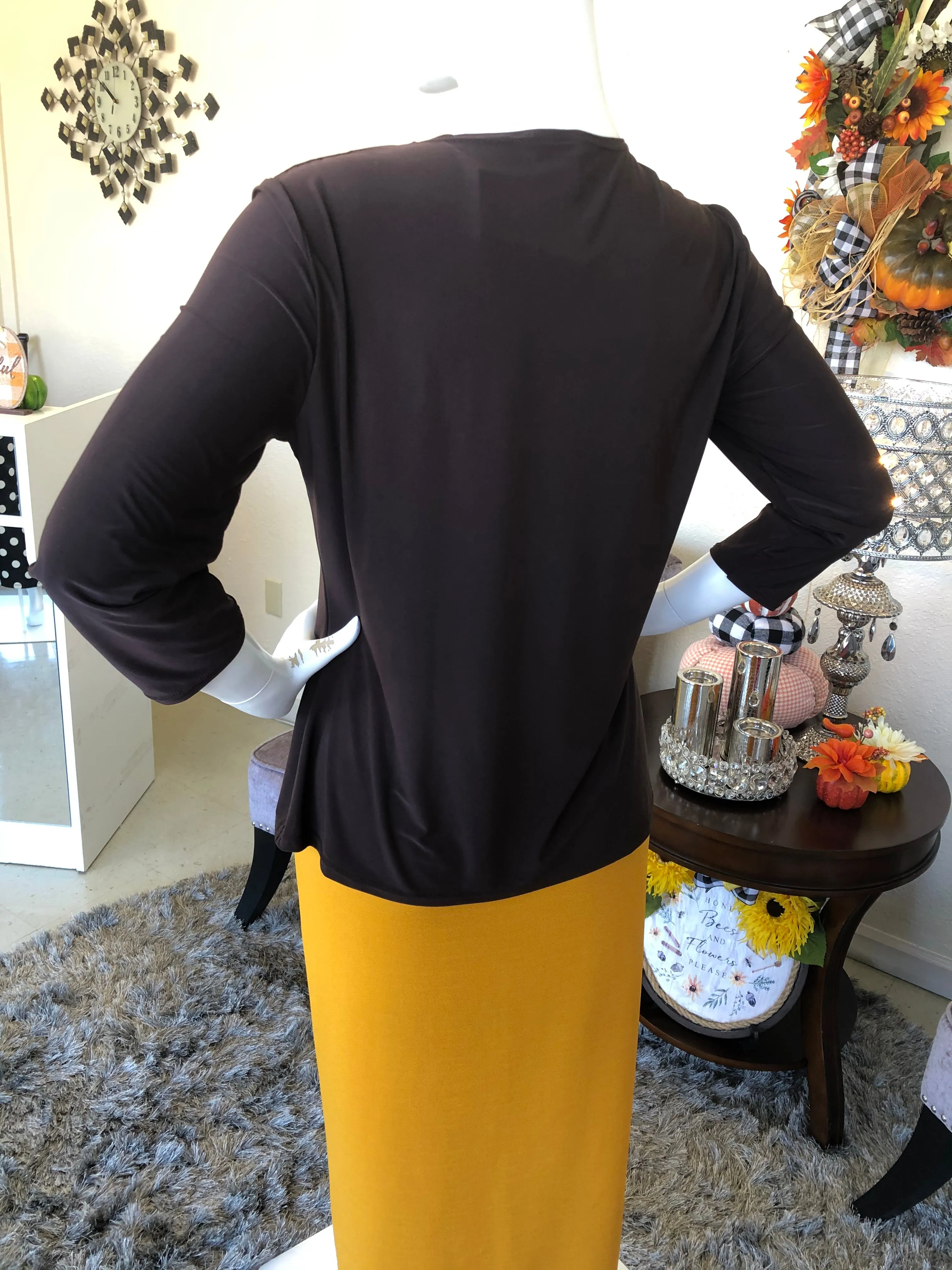 Chocolate Brown ITY Layering Top (PL)