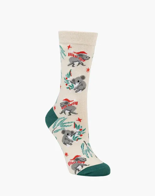Chrissy Gumleaf Koala | Womens Bamboo Sock