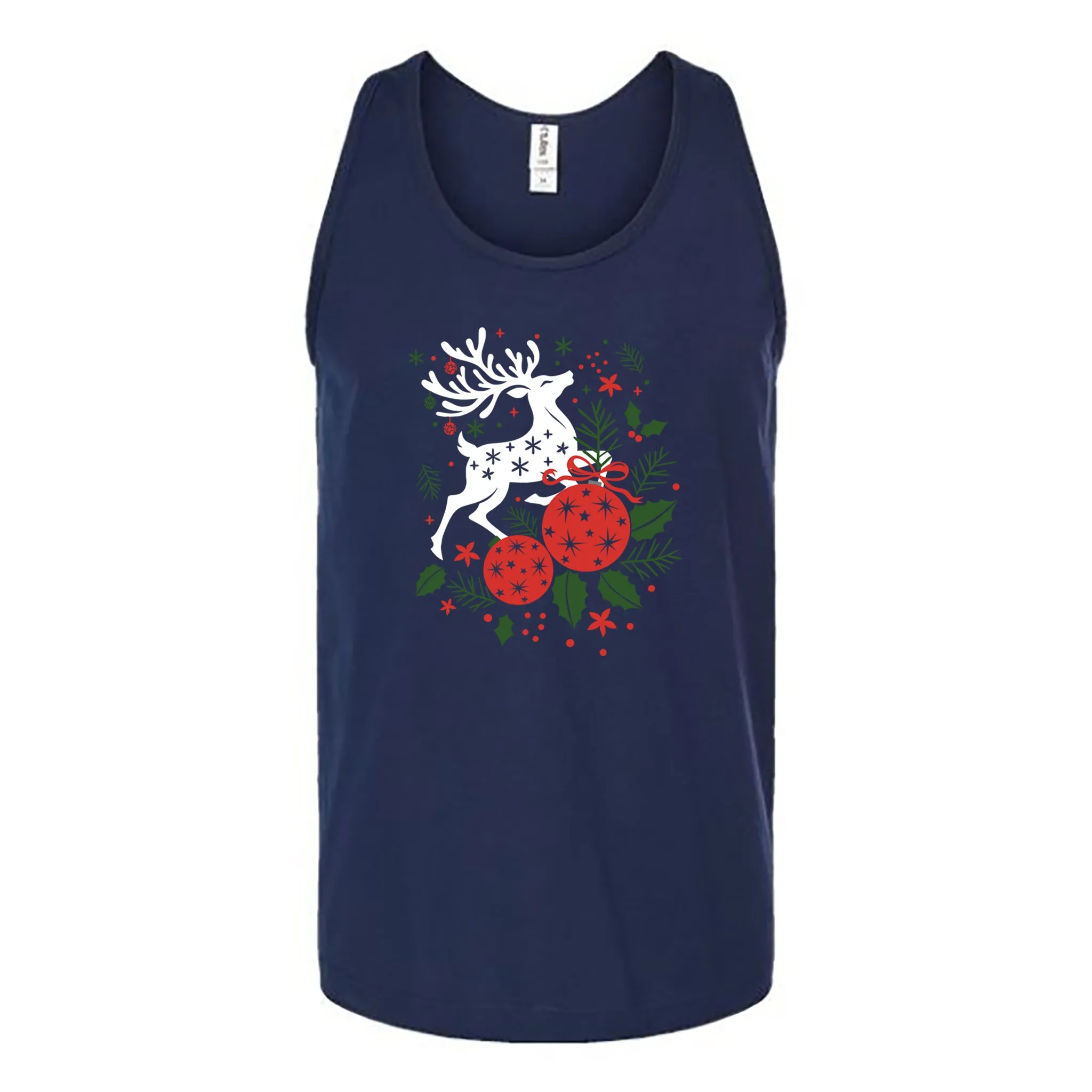 Christmas Reindeer Unisex Tank Top