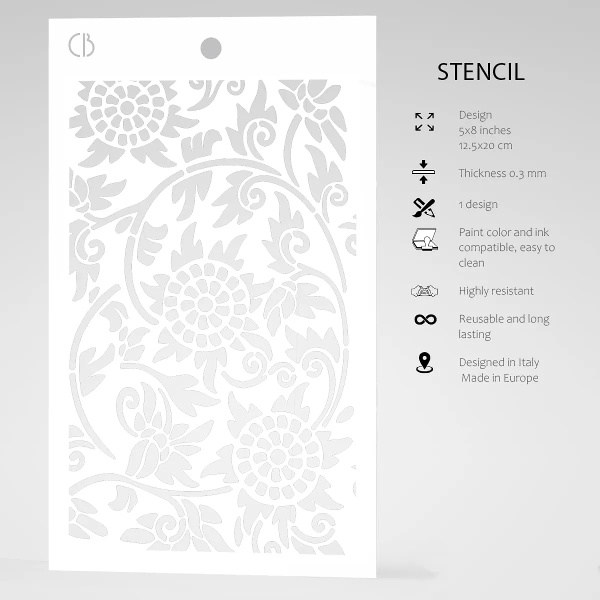 Ciao Bella Texture Stencil 5"x8" Palenque
