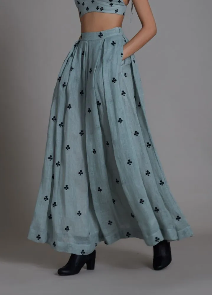 Club Lehenga Set- Blue
