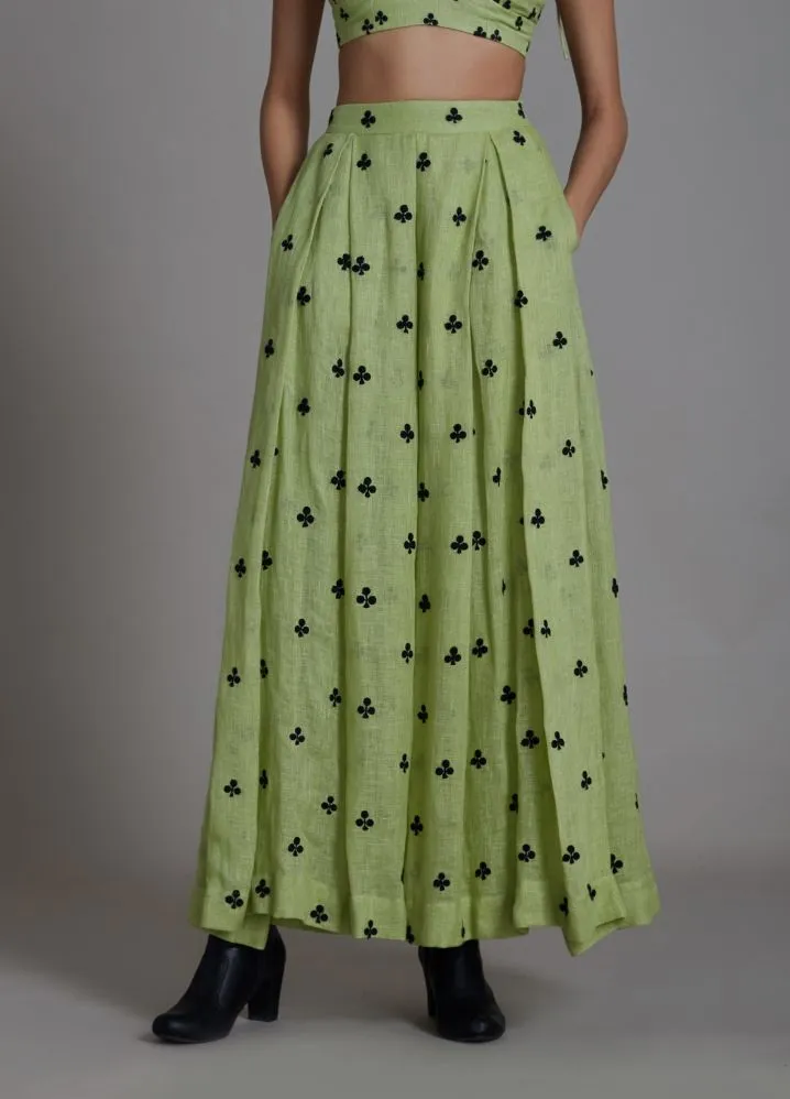 Club Lehenga Set- Green