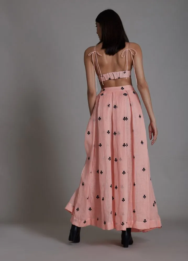 Club Lehenga Set- Pink