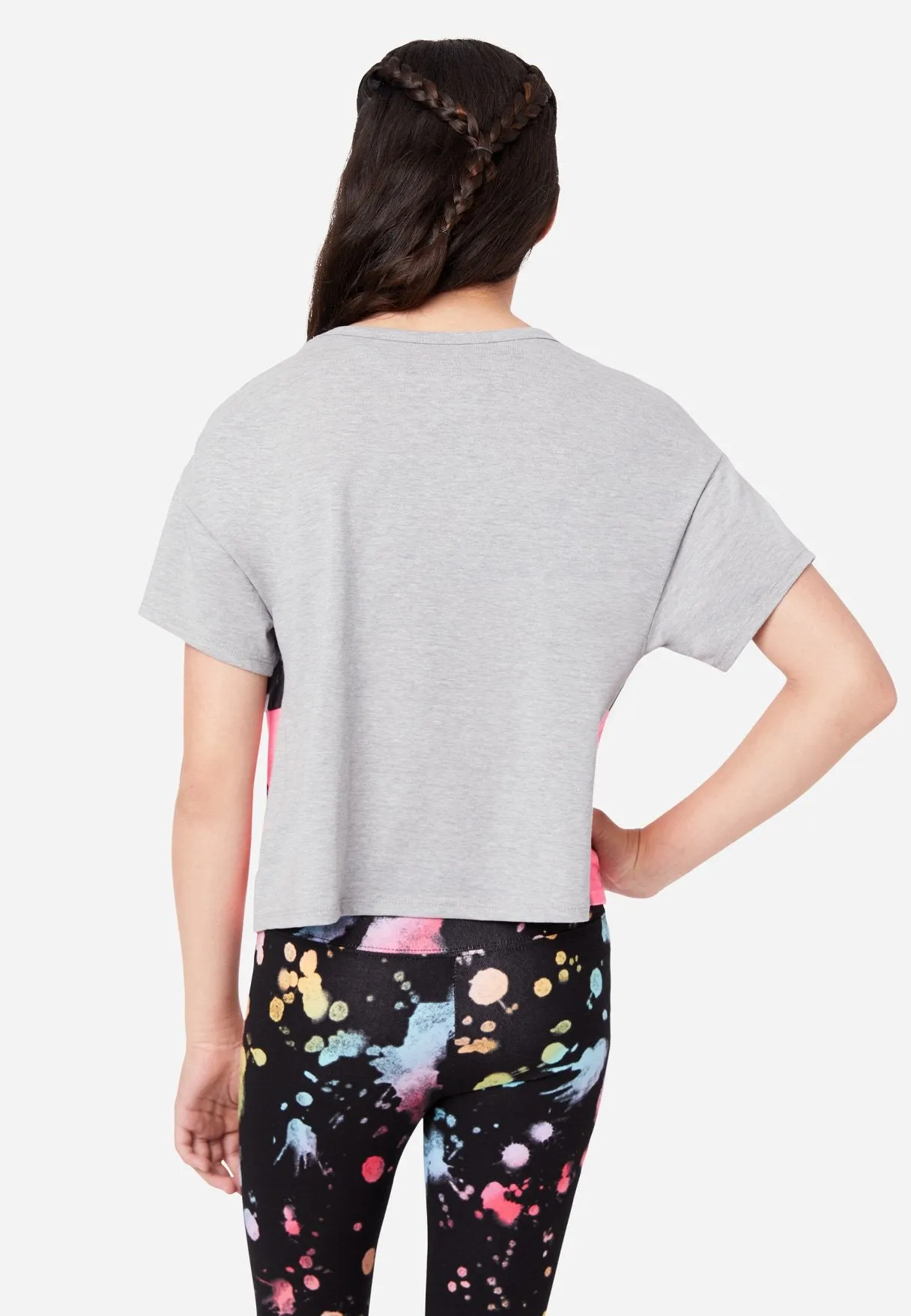 Color Block Scoop Neck Tee