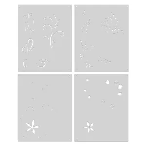Color Layering Holiday Flourishes Stencils