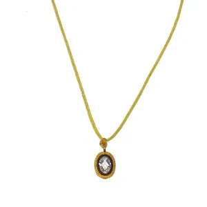 Cord and Chain Crystal Pendant