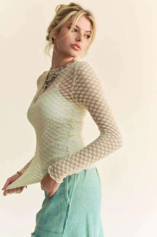 Crispin Lace Mesh Layering Top