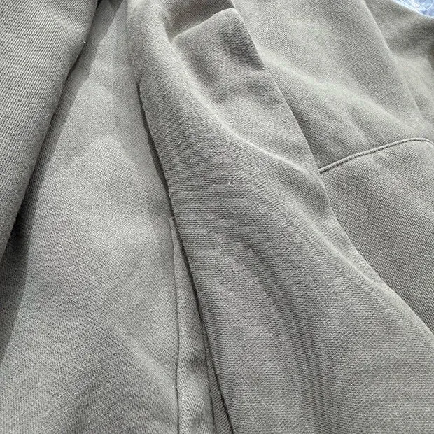 Cross Tie Design Shoulder Slung Hoodie