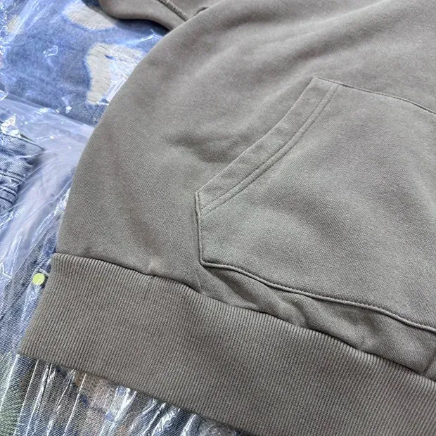 Cross Tie Design Shoulder Slung Hoodie