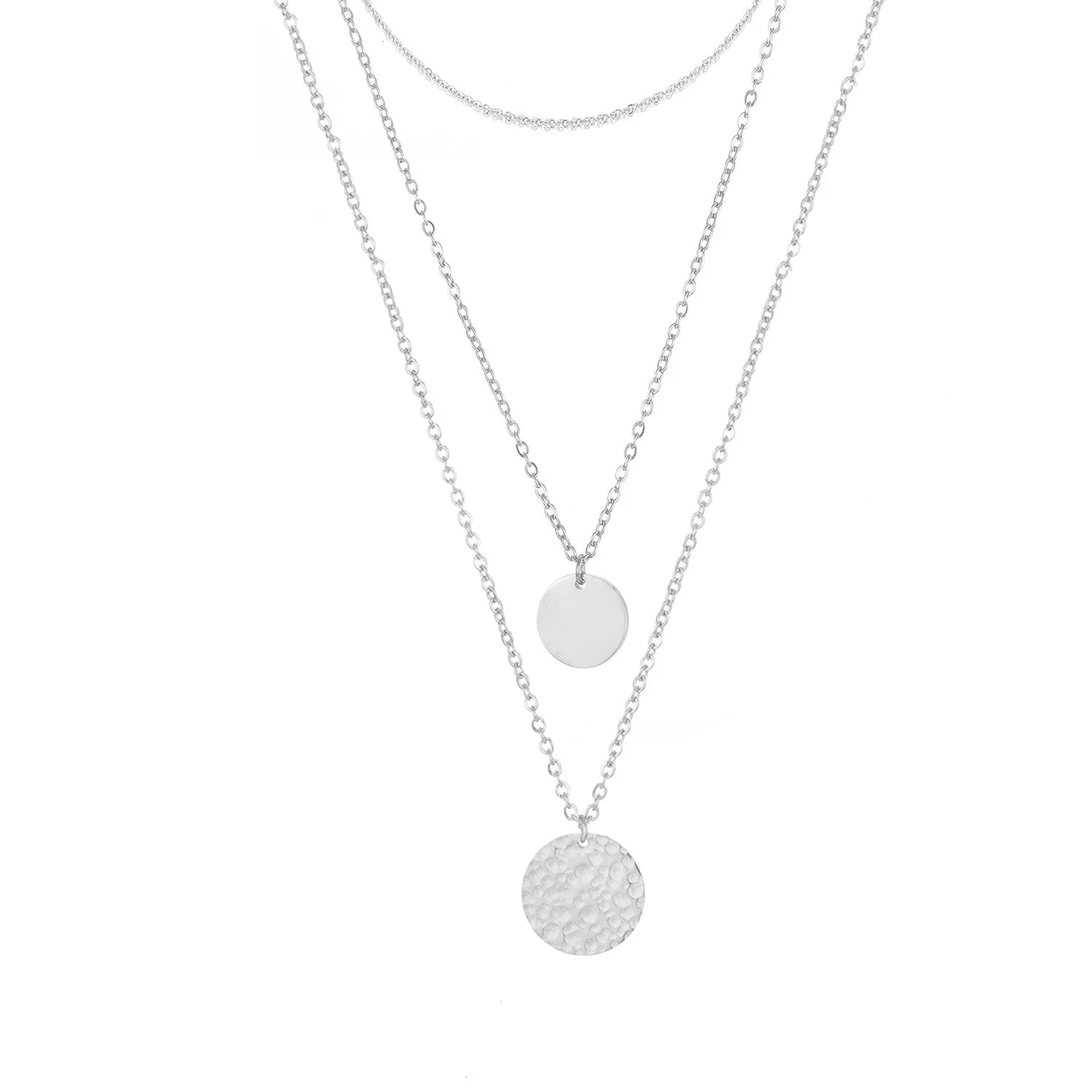 CUSTOM DISCS LAYERED NECKLACE SET