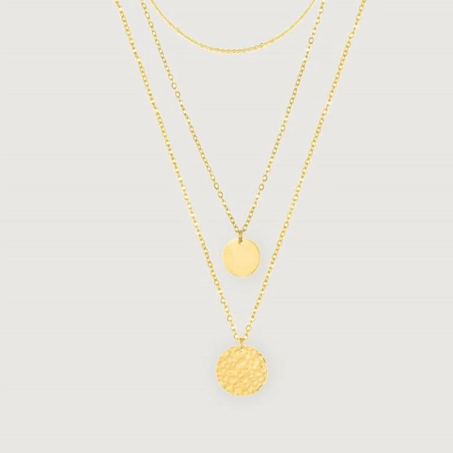 CUSTOM DISCS LAYERED NECKLACE SET