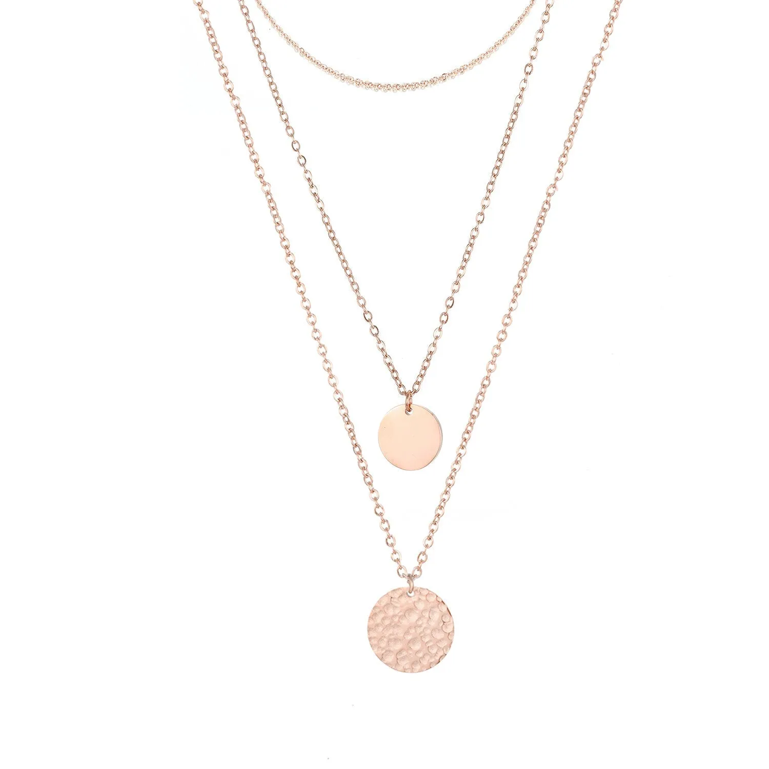 CUSTOM DISCS LAYERED NECKLACE SET