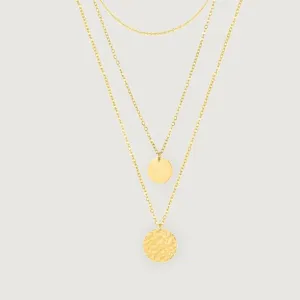 CUSTOM DISCS LAYERED NECKLACE SET