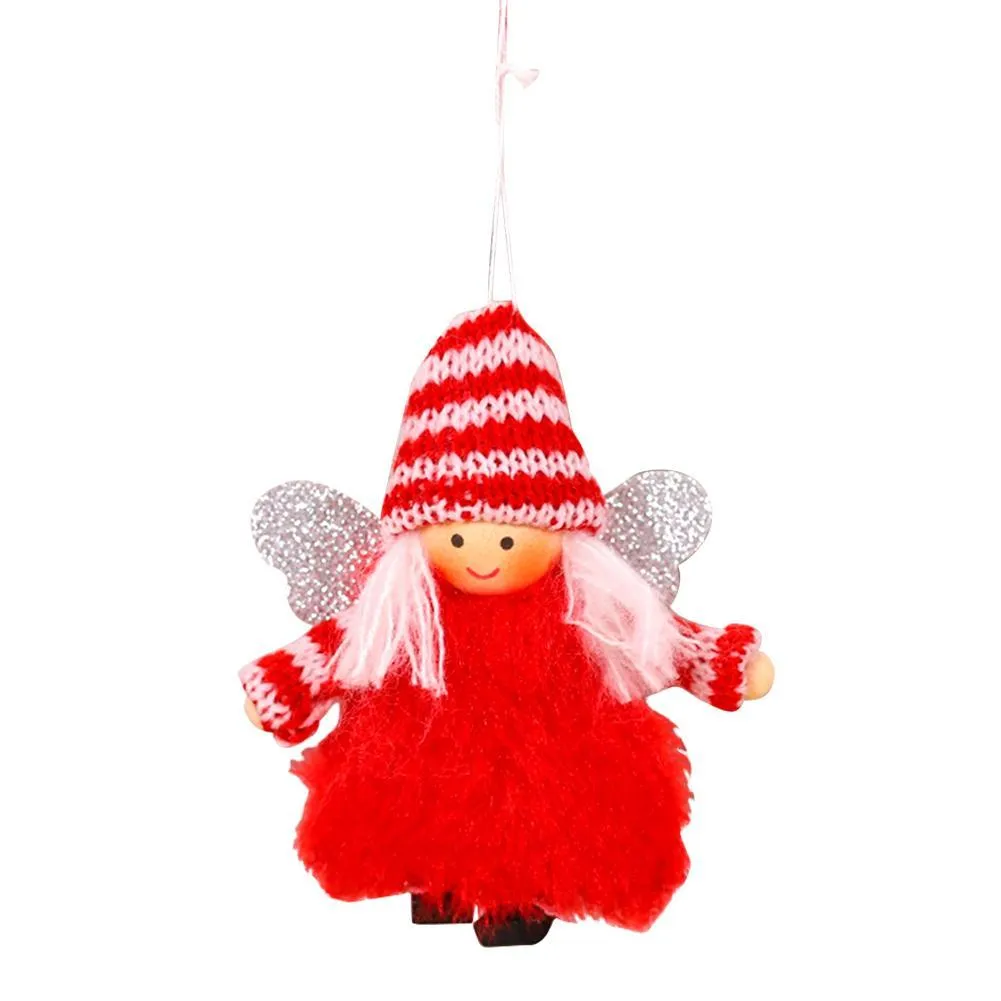 Cute Plush Santa Angel Doll Xmas Tree Toy Pendant Ornament Party Home Decor