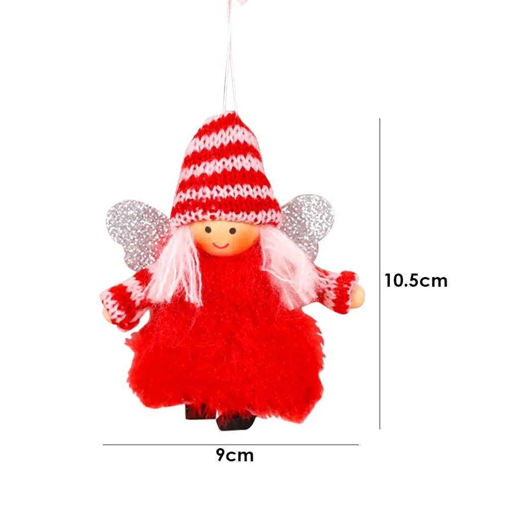 Cute Plush Santa Angel Doll Xmas Tree Toy Pendant Ornament Party Home Decor