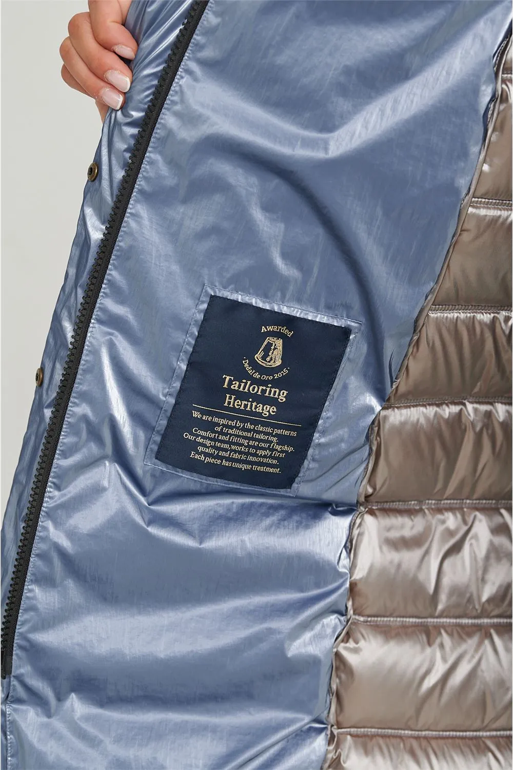 DAKOTA WOMAN LONG VEST AZUL ACERO