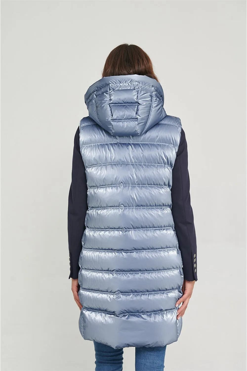DAKOTA WOMAN LONG VEST AZUL ACERO