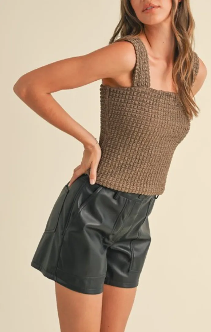 Dalia Mocha Textured Tank