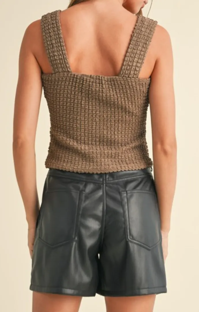 Dalia Mocha Textured Tank